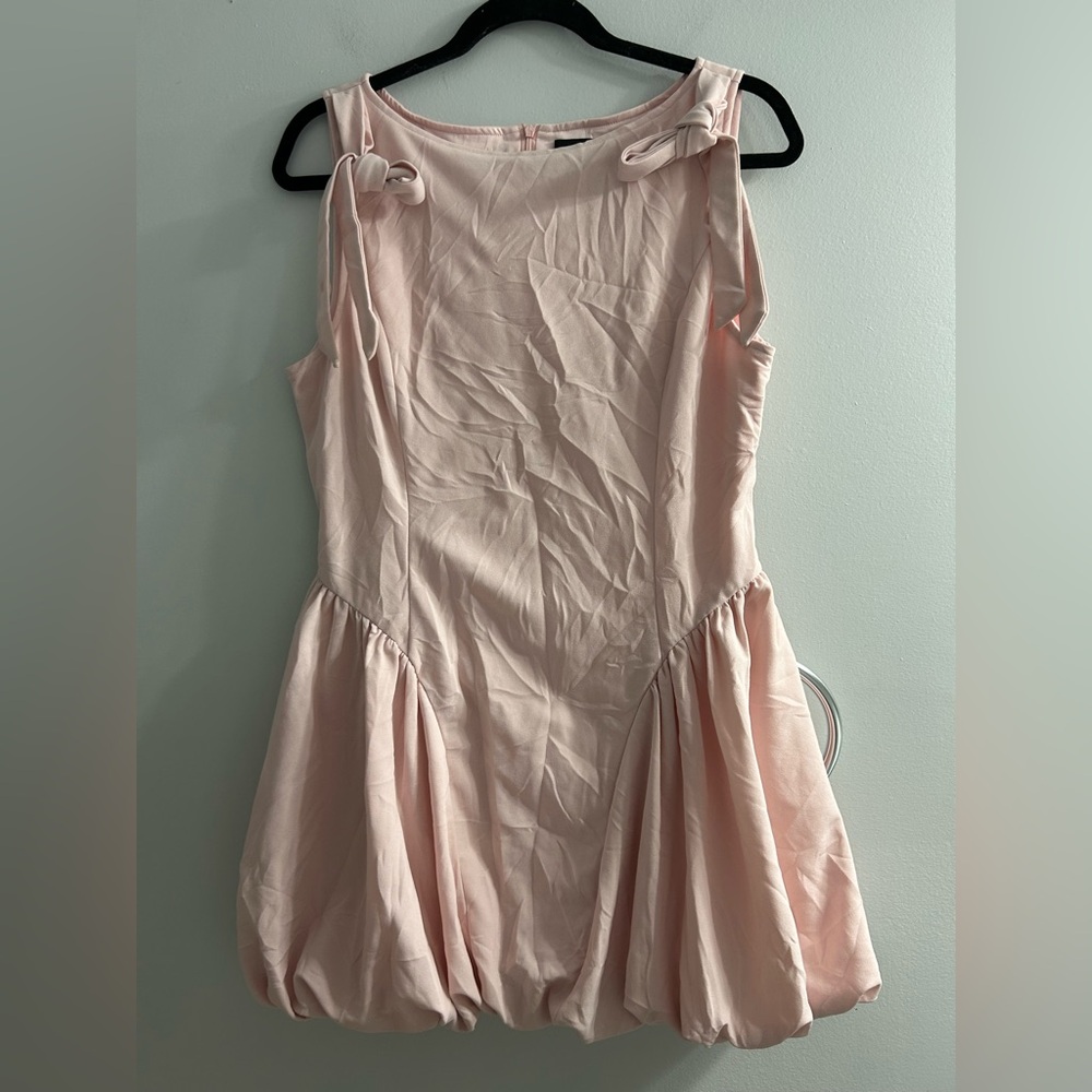 NWT cider bubble hem drop waist mini dress pink - Picture 1 of 8
